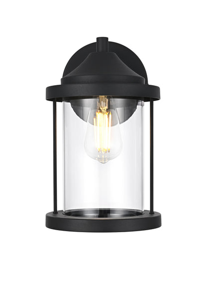 Roy 7 inch Outdoor Wall Sconce in Black