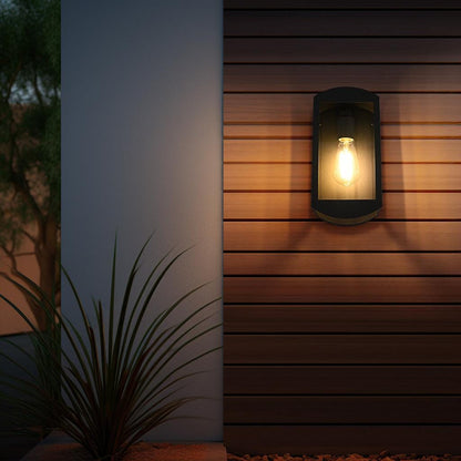 Miles 6 inch Outdoor Wall Sconce in Black