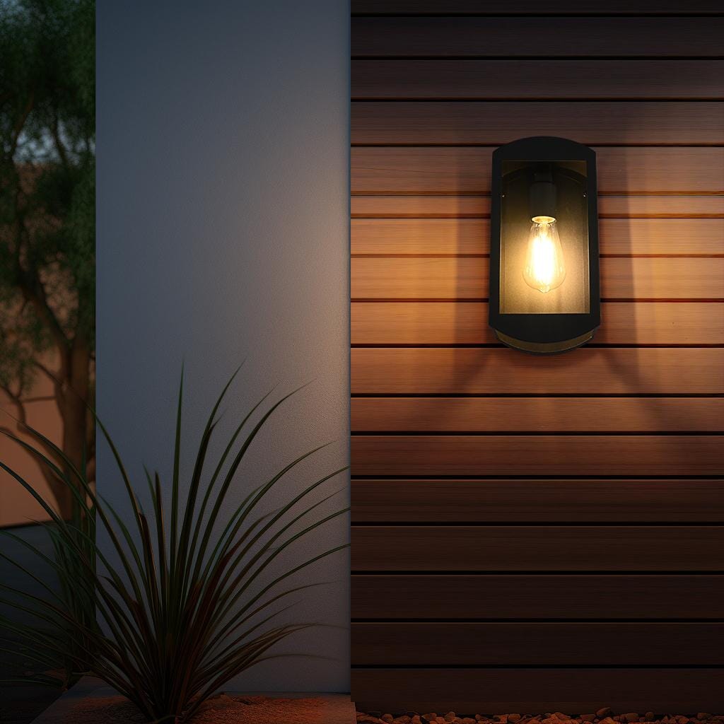 Miles 6 inch Outdoor Wall Sconce in Black