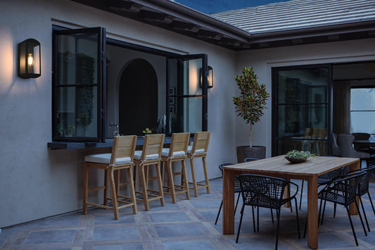 Miles 6 inch Outdoor Wall Sconce in Black