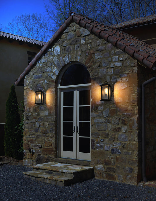 Neil 7 inch Outdoor Wall Sconce in Black