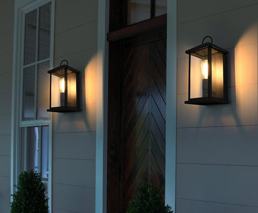 Neil 7 inch Outdoor Wall Sconce in Black