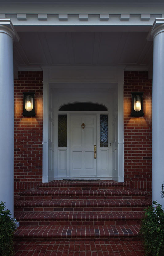 Neil 10 inch Outdoor Wall Sconce in Black