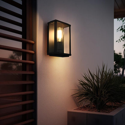 Santos 6 inch Outdoor Wall Sconce in Black
