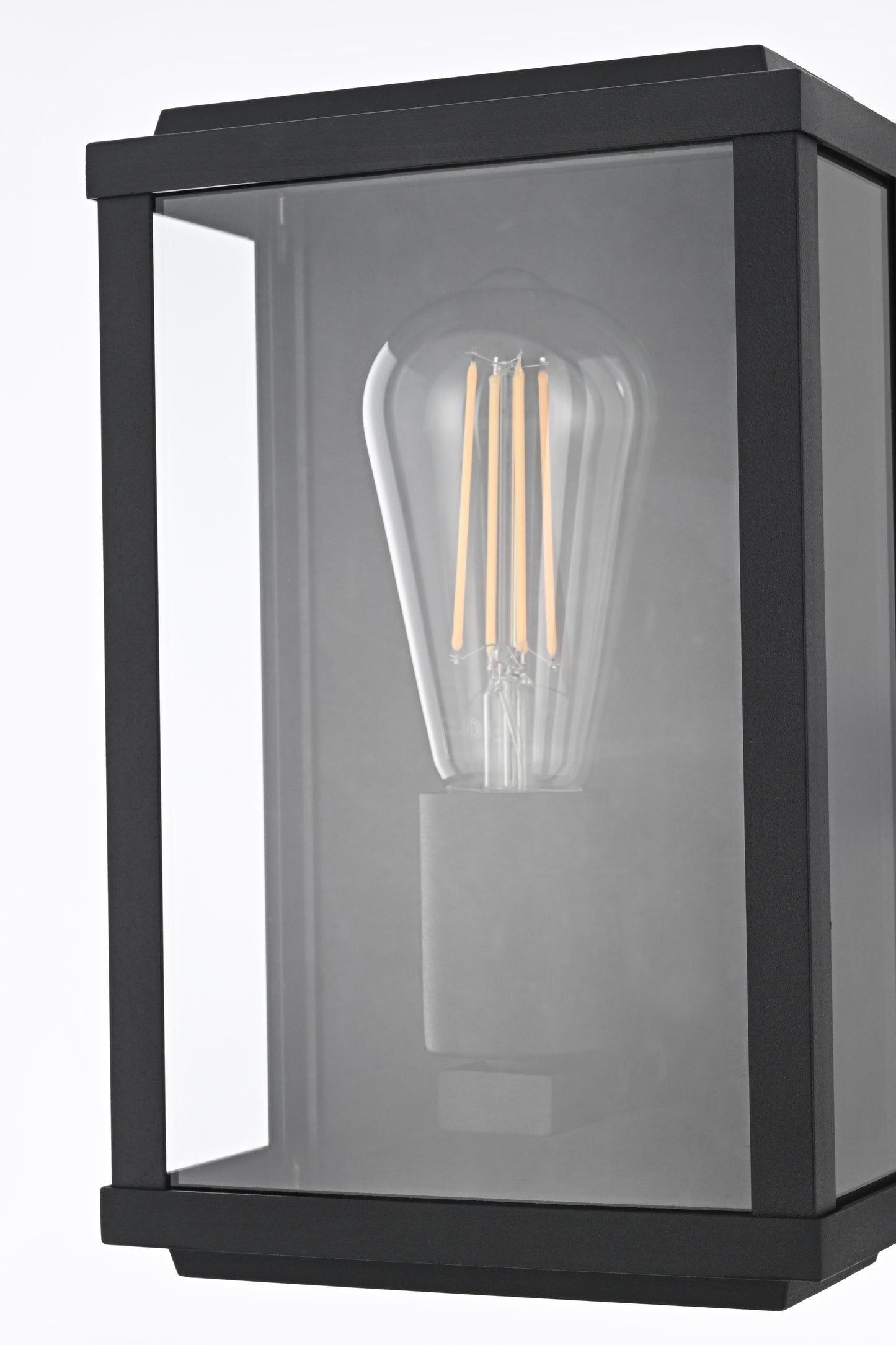 Santos 6 inch Outdoor Wall Sconce in Black