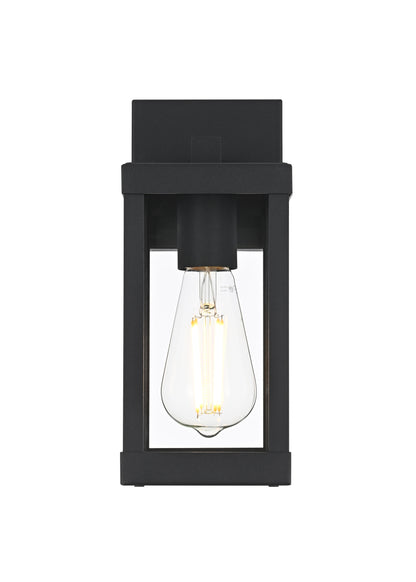 Peter 4 inch Outdoor Wall Sconce in Black