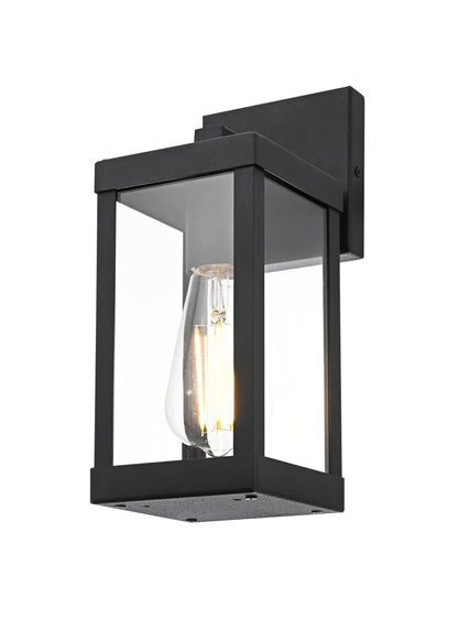 Peter 4 inch Outdoor Wall Sconce in Black