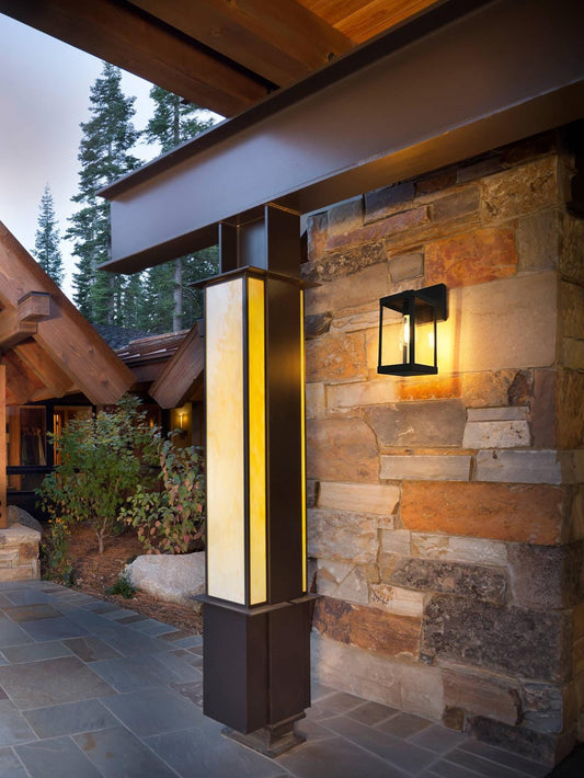 Peter 6 inch Outdoor Wall Sconce in Black