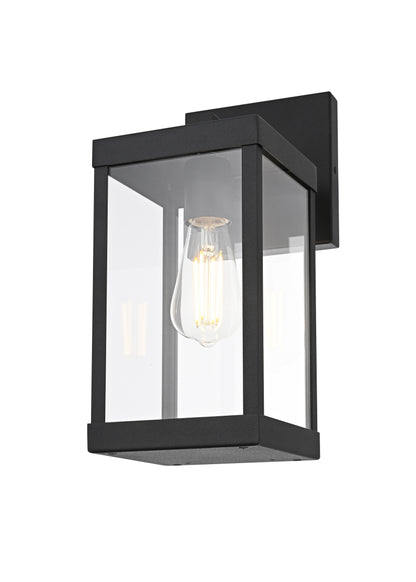 Peter 6 inch Outdoor Wall Sconce in Black