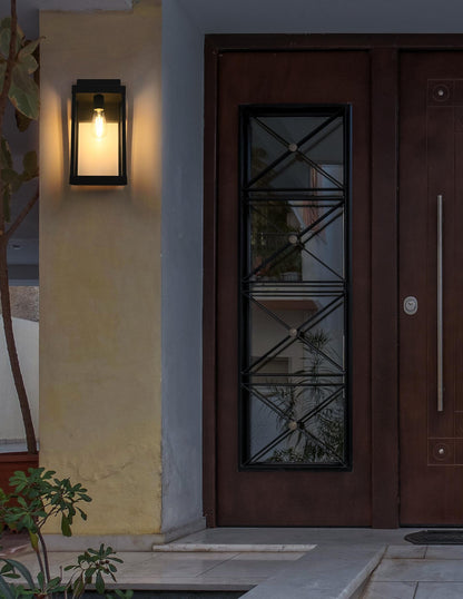 Peter 7 inch Outdoor Wall Sconce in Black