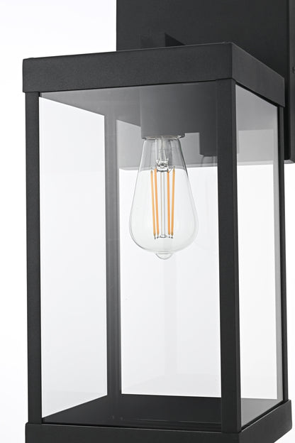 Peter 7 inch Outdoor Wall Sconce in Black