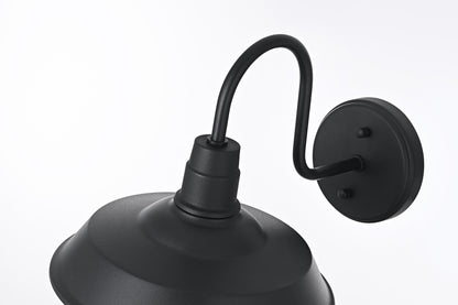 Rayan 10 inch Outdoor Wall Sconce in Black