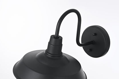 Rayan 10 inch Outdoor Wall Sconce in Black