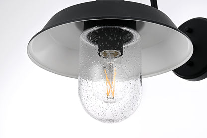 Rayan 10 inch Outdoor Wall Sconce in Black