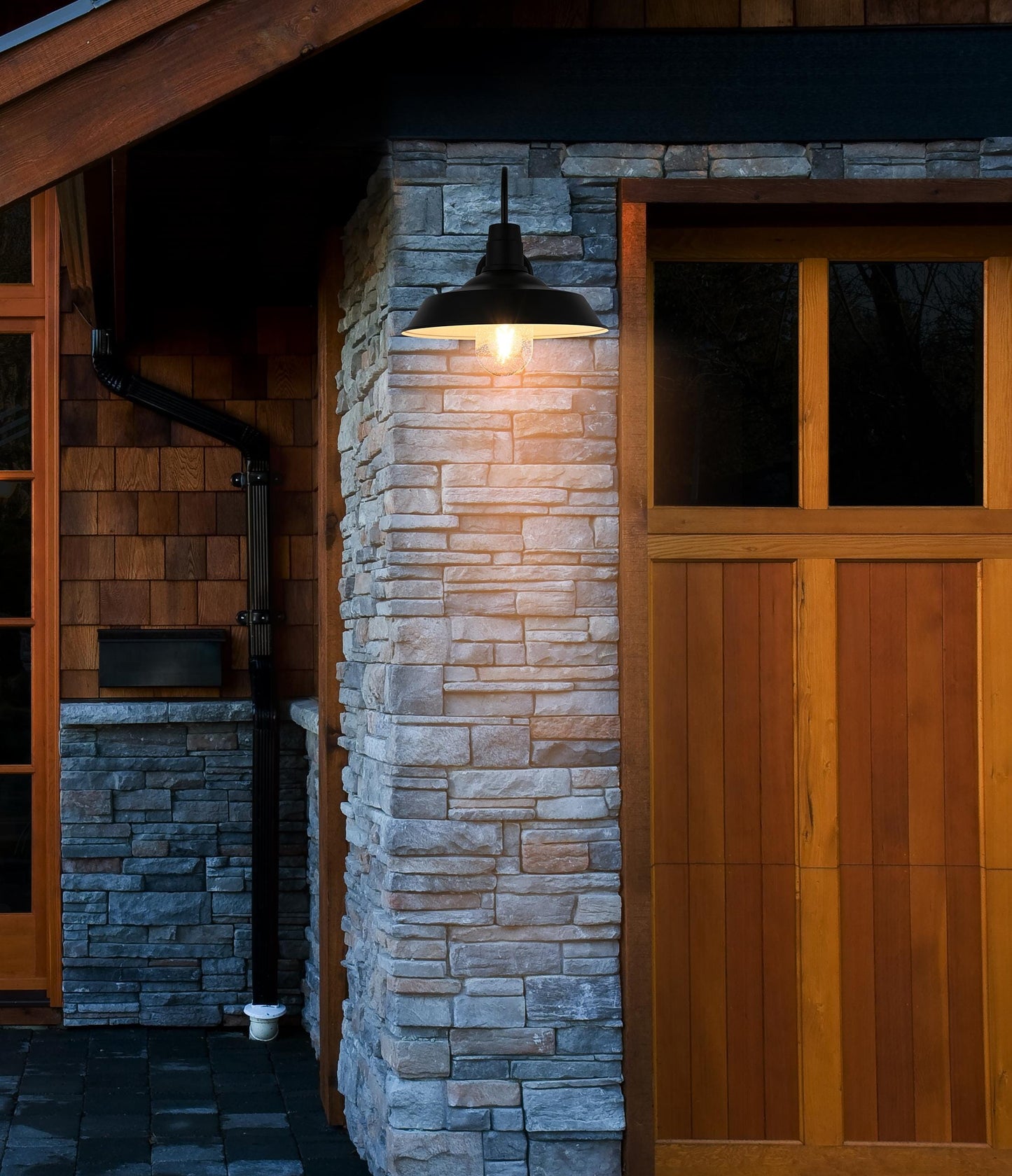 Rayan 14 inch Outdoor Wall Sconce in Black