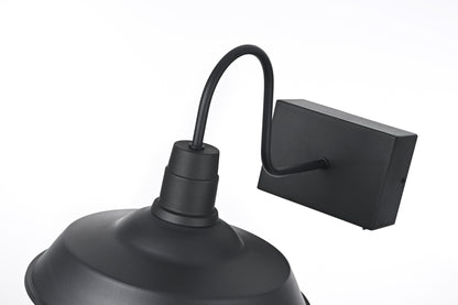 Rayan 14 inch Outdoor Wall Sconce in Black