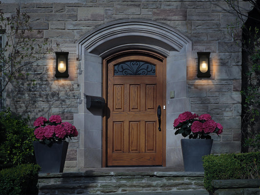 Sevyn 8 inch Outdoor Wall Sconce in Black