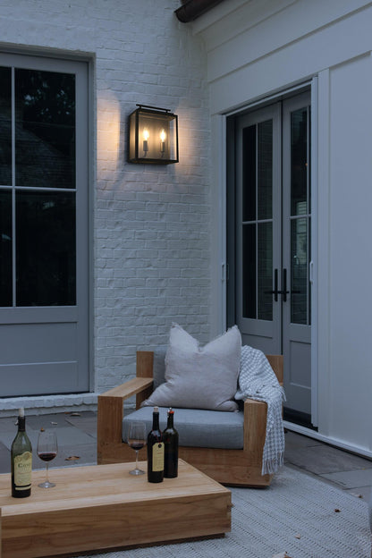 Valentin 9 inch Outdoor Wall Sconce in Black