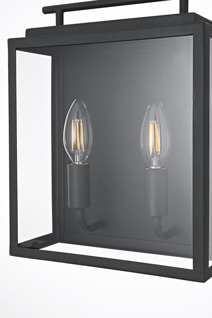Valentin 9 inch Outdoor Wall Sconce in Black
