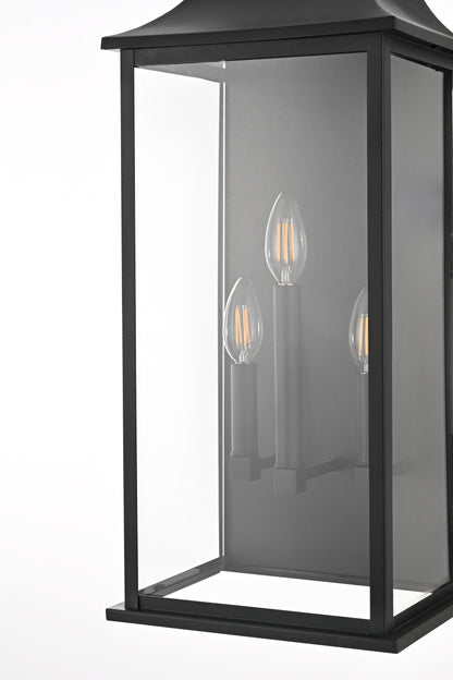 Shepard 10 inch Outdoor Wall Sconce in Black