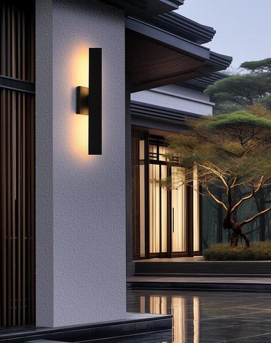 Troy 4.5 x 18 inch Outdoor Wall Sconce in Black