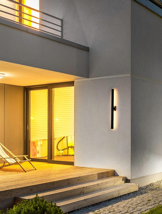 Troy 4.5 x 38 inch Outdoor Wall Sconce in Black