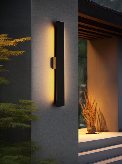 Waylen 4.5 x 34 inch Outdoor Wall Sconce in Black