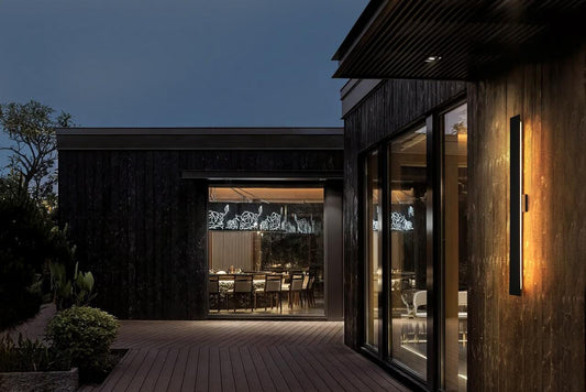 Waylen 4.5 x 48 inch Outdoor Wall Sconce in Black