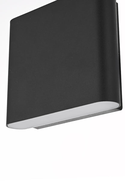 Clyde 9 inch Outdoor Wall Sconce in Black