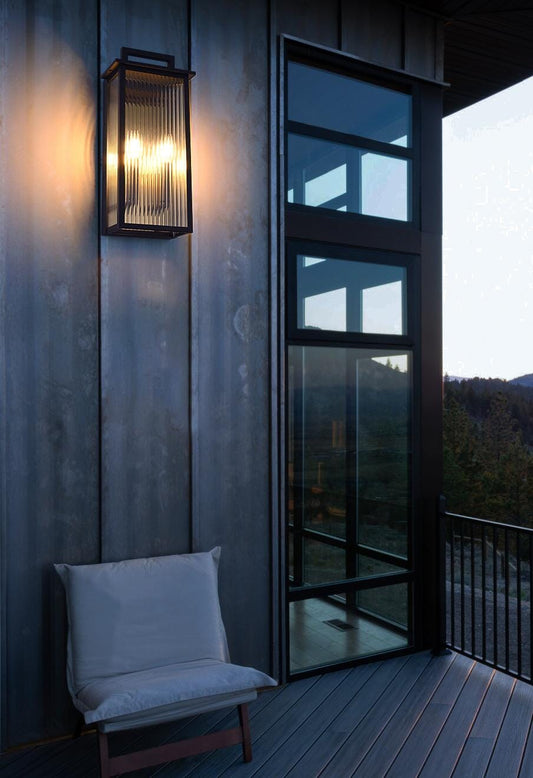 Kannon 8.5 inch Outdoor Wall Sconce in Black