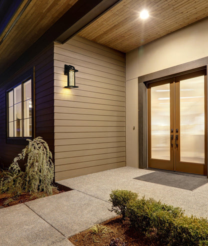 Uriah 16 inch LED Outdoor Wall sconce in Black