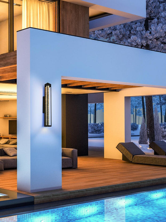 Amaris 32 inch LED Outdoor Wall sconce in Black