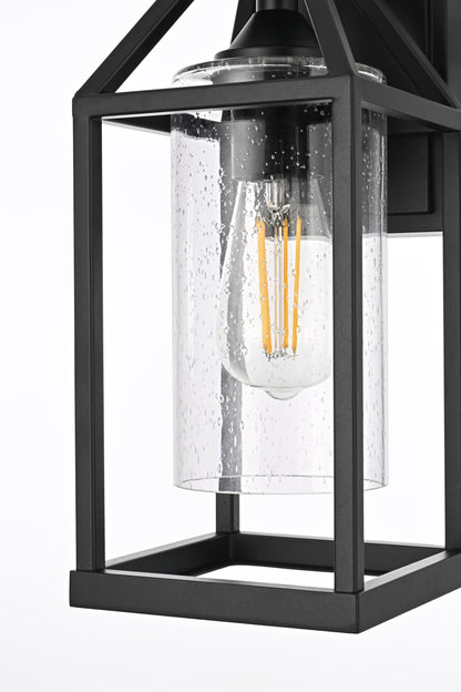 Zora 14 inch Outdoor Wall sconce in Black