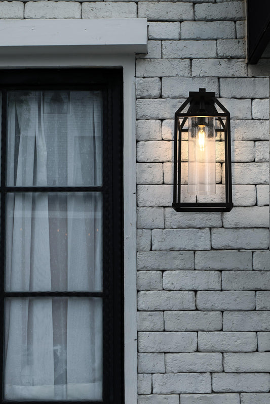 Zora 24 inch Outdoor Wall sconce in Black