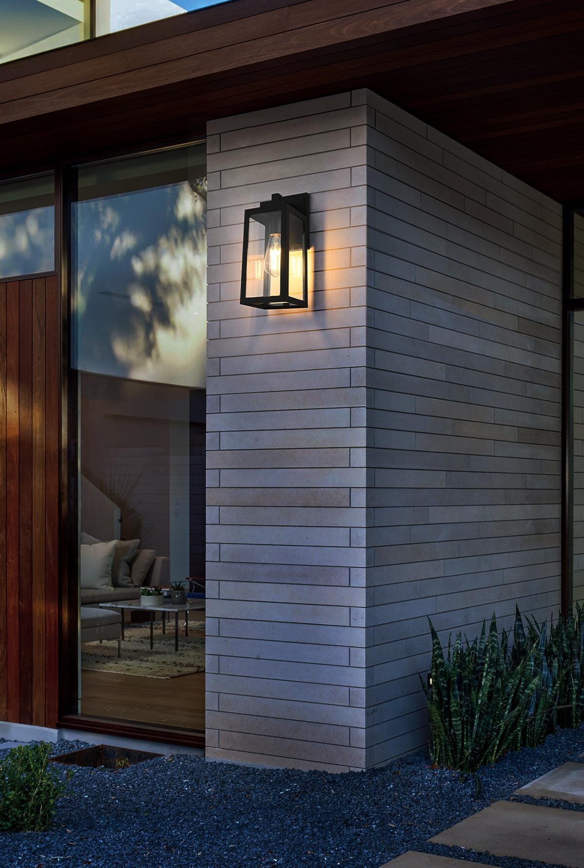 Veda 13 inch Outdoor Wall sconce in Black