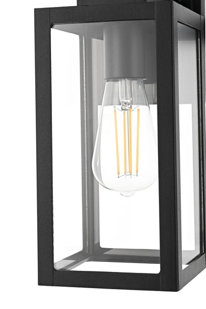 Veda 13 inch Outdoor Wall sconce in Black