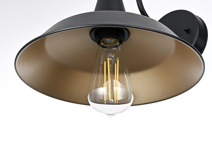 Tinsley 13 inch Outdoor Wall sconce in Black