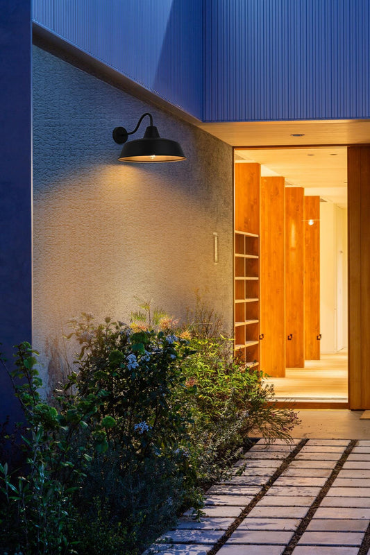 Tinsley 20 inch Outdoor Wall sconce in Black