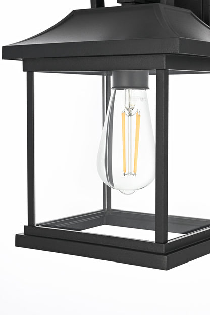 Saul 13 inch Outdoor Wall sconce in Black