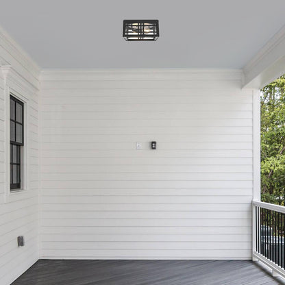 Harley 11 inch Outdoor Flush Mount in Black