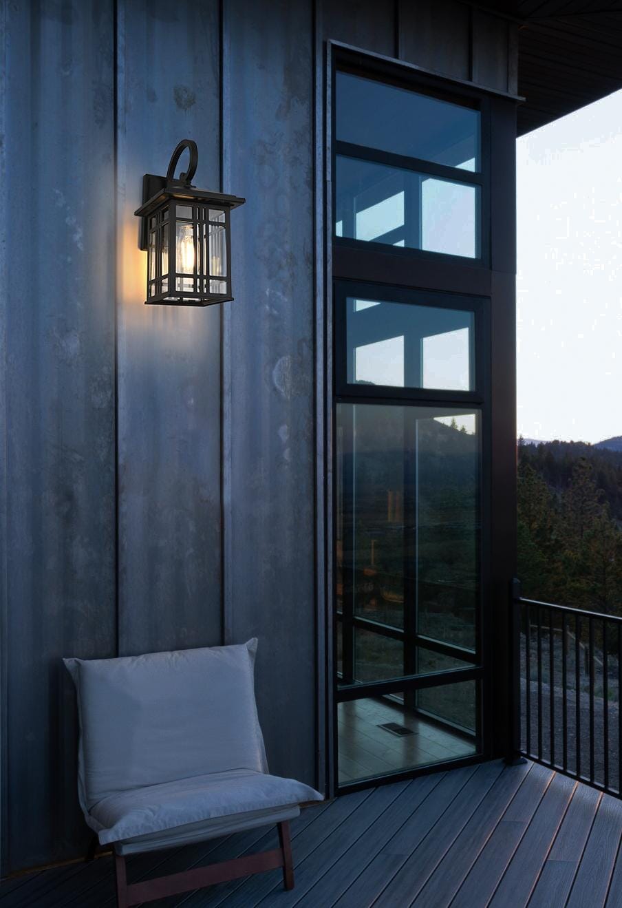 Harley 14 inch Outdoor Wall sconce in Black