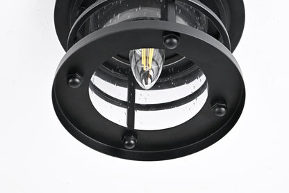 Carla 8 inch Outdoor Flush Mount in Black
