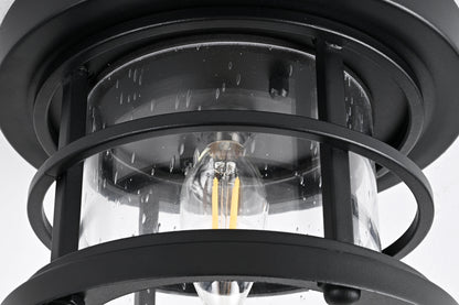 Carla 8 inch Outdoor Flush Mount in Black