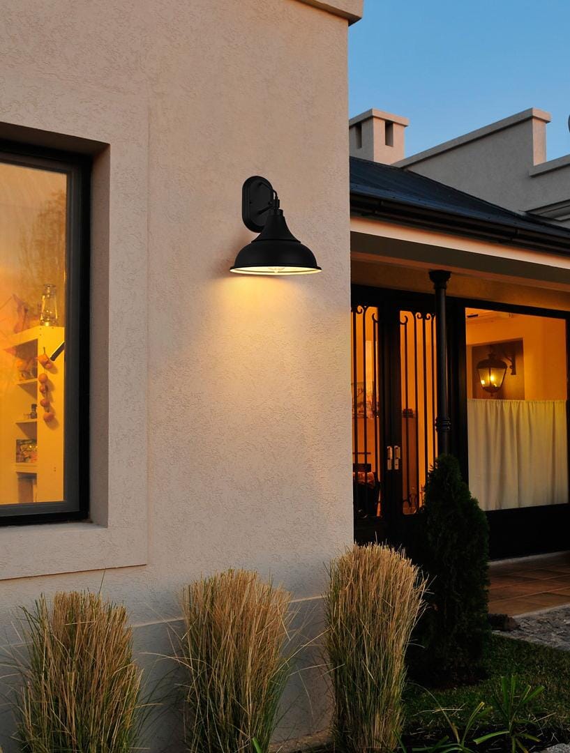 Elian 11 inch Outdoor Wall sconce in Black