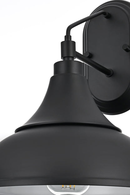 Elian 11 inch Outdoor Wall sconce in Black