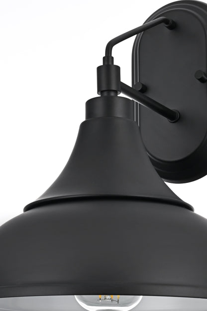 Elian 11 inch Outdoor Wall sconce in Black