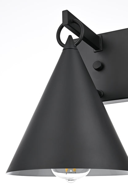 Hendrix 8 inch Outdoor Wall sconce in Black