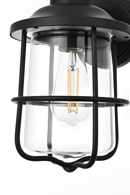 Huxley 7 inch Outdoor Wall sconce in Black