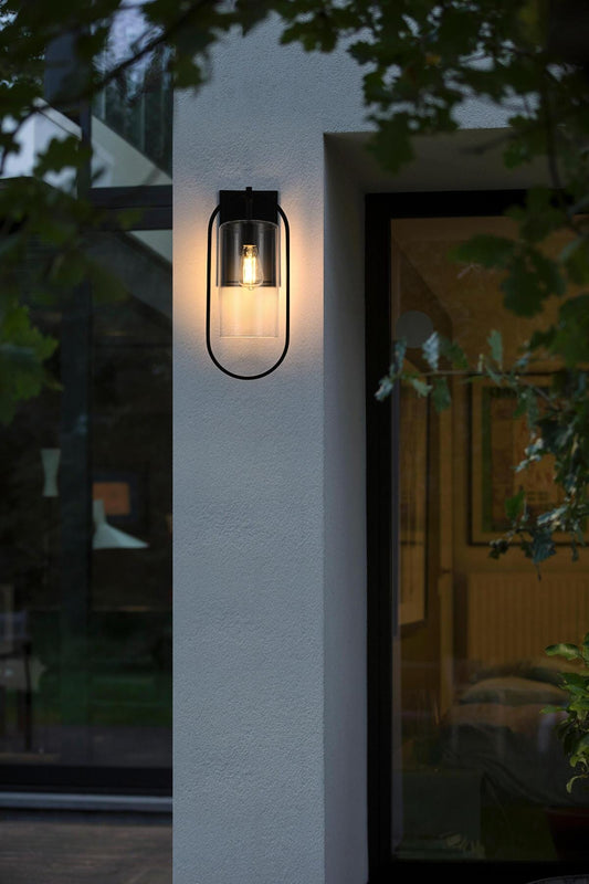 Jaxson 8 inch Outdoor Wall sconce in Black