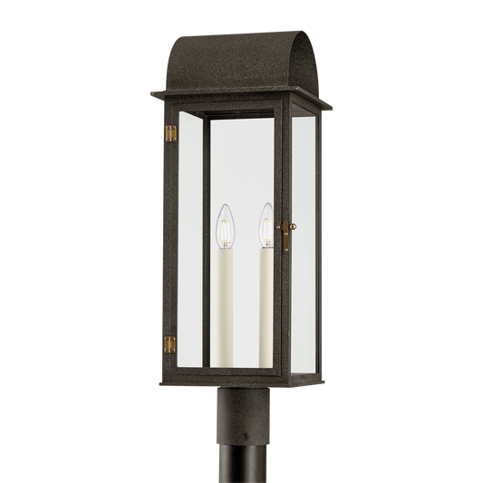 BOHEN Exterior Post with French Iron/Patina Brass Finish